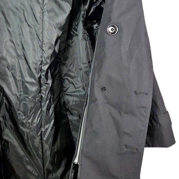 American Apparel Mens Black Military Trench Coat 44R Garrison Collection All Wea - Picture 3 of 9
